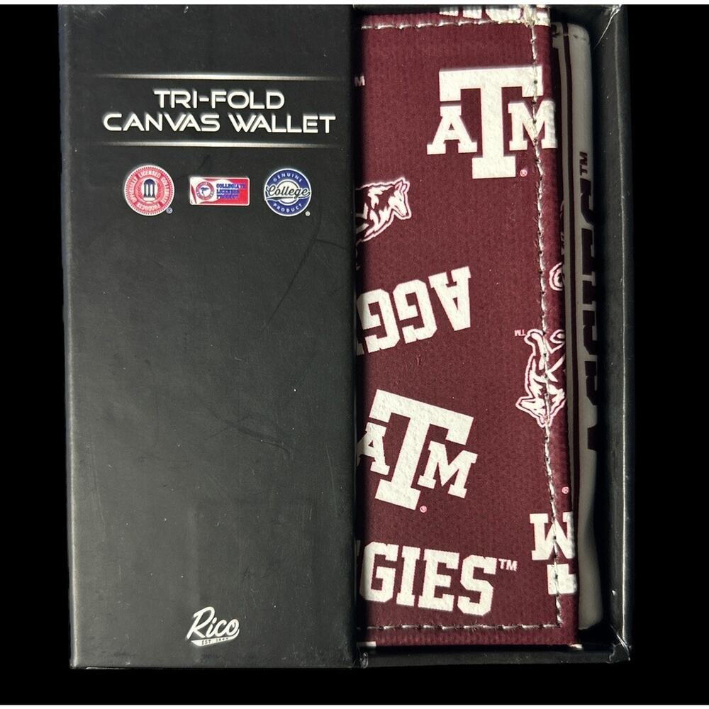 Texas A&M Aggies NCAA Rico‎ Industries Canvas Trifold Wallet